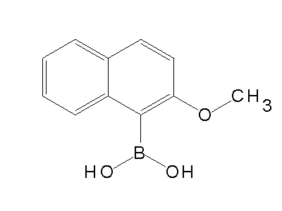 Chemical structure of 2-methoxy-1-naphthylboronic acid