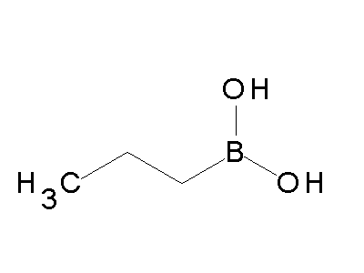 Chemical structure of propylboronic acid