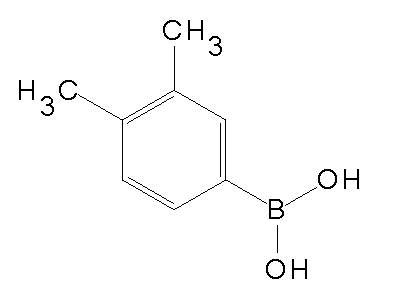 Chemical structure of 3,4-dimethylphenylboronic acid