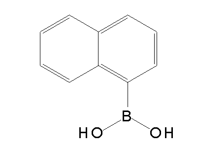 Chemical structure of 1-napthylboronic acid