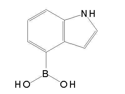 Chemical structure of 4-indole boronic acid