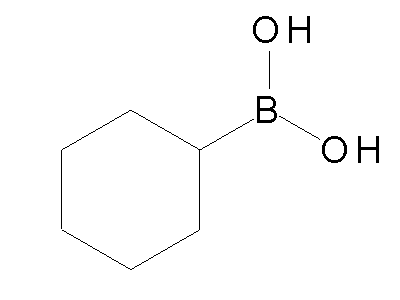 Chemical structure of cyclohexylboronic acid
