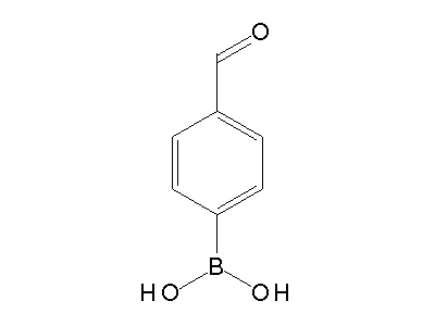 Chemical structure of 4-formylphenylboronic acid