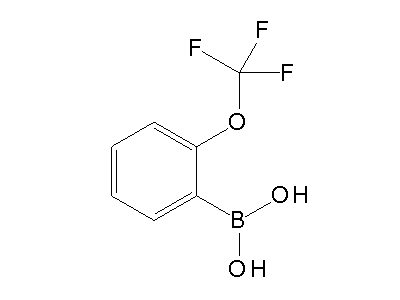 Chemical structure of 2-trifluoromethoxyphenylboronic acid