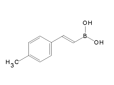 Chemical structure of p-methyl-styrylboronic acid