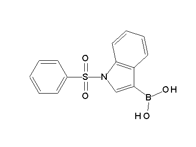 Chemical structure of N-phenylsulfonyl-3-indoleboronic acid