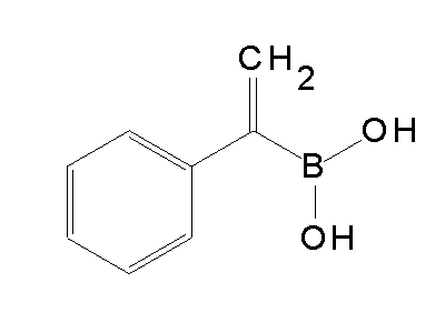 Chemical structure of 1-phenylvinylboronic acid