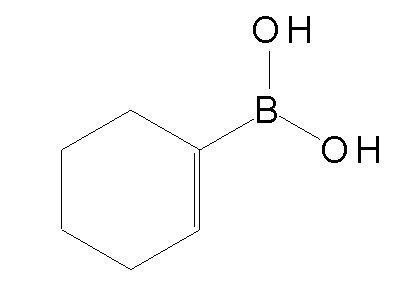 Chemical structure of 1-cyclohexenylboronic acid