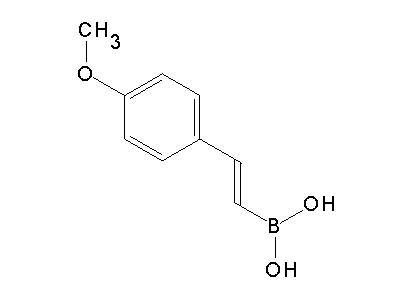 Chemical structure of 4-methoxyphenylvinyl boronic acid