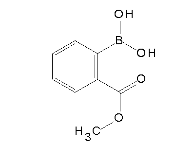 Chemical structure of 2-carbomethoxyphenylboronic acid