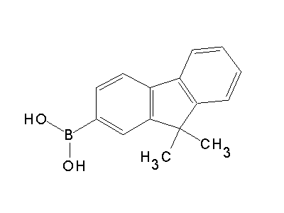 Chemical structure of 9,9-dimethyl-2-fluoreneboronic acid