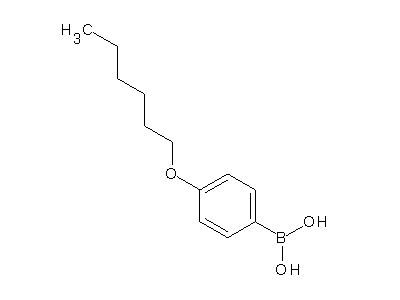 Chemical structure of 4-Hexoxyphenylboronic acid