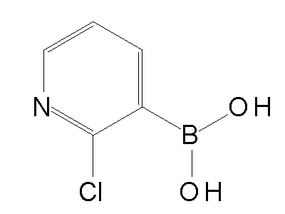 Chemical structure of 2-chloro-3-pyridylboronic acid