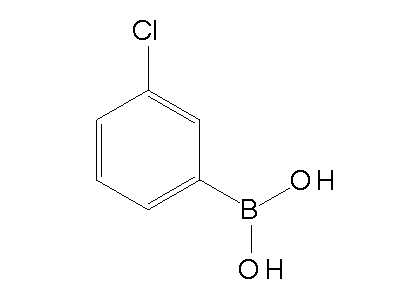 Chemical structure of 3-chlorophenylboric acid