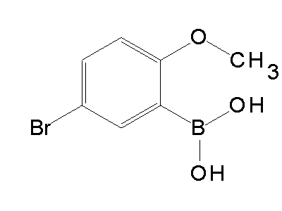 Chemical structure of 5-bromo-2-methoxyphenylboronic acid