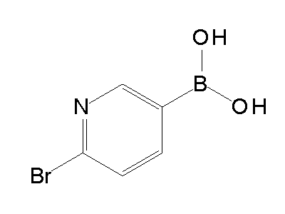 Chemical structure of 2-bromo-5-pyridylboronic acid