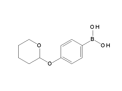 Chemical structure of [4-(tetrahydropyran-2-yloxy)phenyl]boronic acid