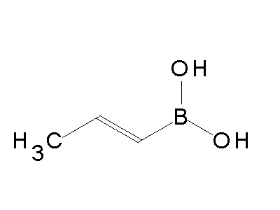 Chemical structure of 1-propenylboronic acid