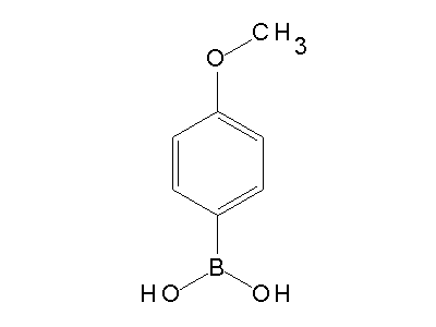 Chemical structure of 4-methoxybenzeneboronic acid
