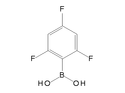 Chemical structure of 2,4,6-trifluorophenylboronic acid