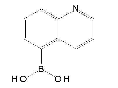 Chemical structure of 5-quinolinboronic acid