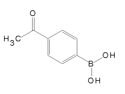Chemical structure of 4-acetylbenzeneboronic acid