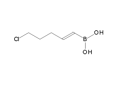 Chemical structure of 5-chloro-1-pentenboronic acid