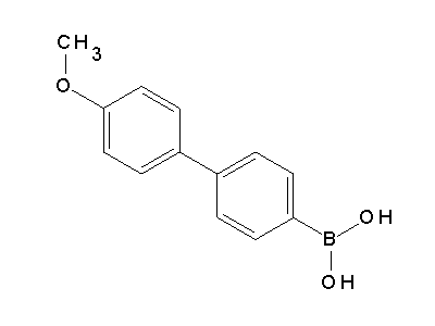 Chemical structure of 4'-methoxybiphenyl-4-boronic acid