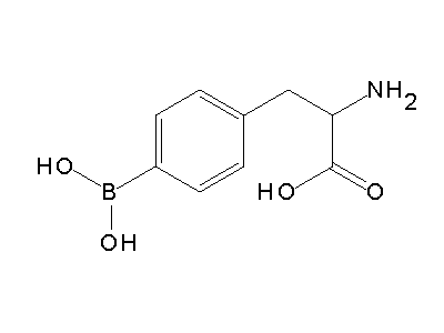 Chemical structure of 4-boronophenylalanine