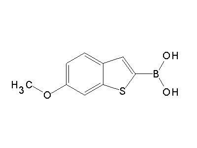 Chemical structure of 6-methoxybenzothiophene-2-boronic acid