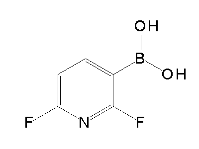 Chemical structure of 2,6-difluoropyridyl-3-boronic acid