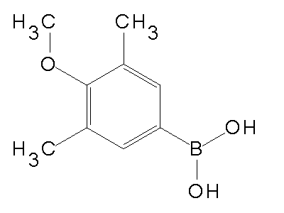 Chemical structure of 4-methoxy-3,5-dimethylphenylboric acid