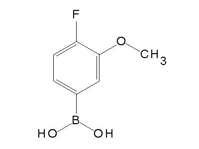 Chemical structure of 3-methoxy-4-fluorophenylboronic acid