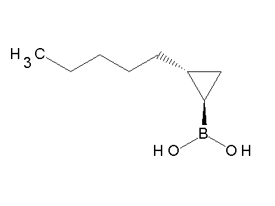 Chemical structure of 2-pentylcyclopropylboronic acid