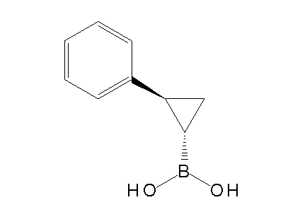 Chemical structure of trans-phenyl cyclopropylboronic acid