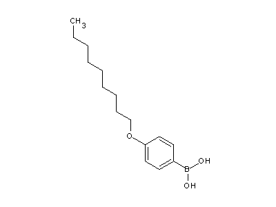 Chemical structure of 4-nonyloxyphenylboronic acid