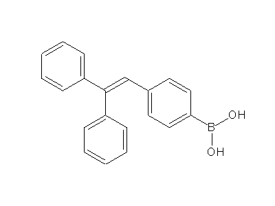 Chemical structure of 4-(2,2-diphenylvinyl)phenylboric acid