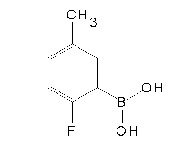Chemical structure of 2-fluoro-5-methylphenylboronic acid
