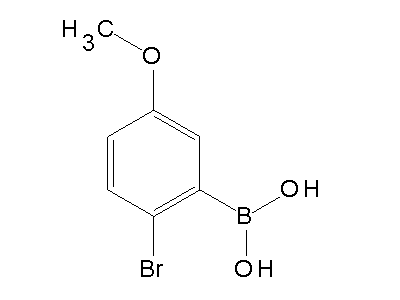 Chemical structure of 2-bromo-5-methoxyphenylboronic acid