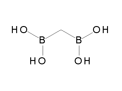 Chemical structure of B,B'-methanediyl-bis-boronic acid