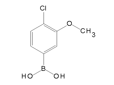 Chemical structure of 4-Chloro-3-methoxyphenylboronic acid