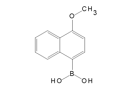Chemical structure of 4-methoxynaphthylboronic acid