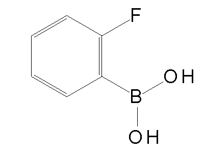 Chemical structure of 2-fluorophenylboronic acid