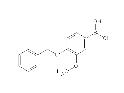 Chemical structure of 4-benzyloxy-3-methoxyphenylboronic acid
