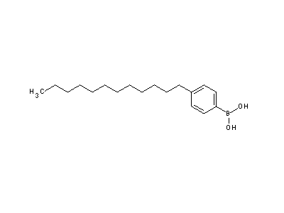 Chemical structure of 4-dodecylphenylboronic acid