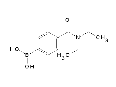 Chemical structure of 4-(diethylamino)carbonylphenylboronic acid