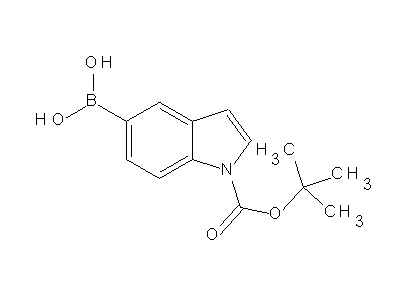 Chemical structure of N-Boc-5-indoleboronic acid