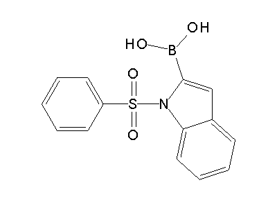 Chemical structure of 1-phenylsulfonylindole-2-boronic acid