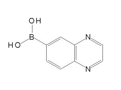 Chemical structure of 6-quinoxalineboronic acid