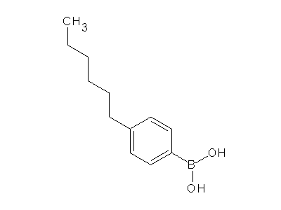 Chemical structure of 4-hexylphenylboronic acid